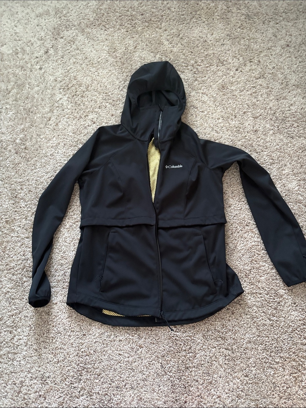 Columbia Women's Black Hooded Softshell Jacket with Omni-heat infinity